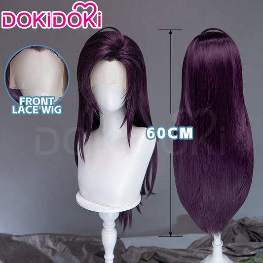 【Ready For Ship】【Front Lace】DokiDoki Game Cosplay Long Straight Purple Hair