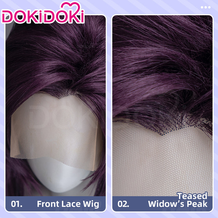 【Ready For Ship】【Front Lace】DokiDoki Game Cosplay Long Straight Purple Hair