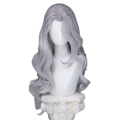 【Ready For Ship】【Front Lace】DokiDoki Game Cosplay Wig Long Curly Silver Hair