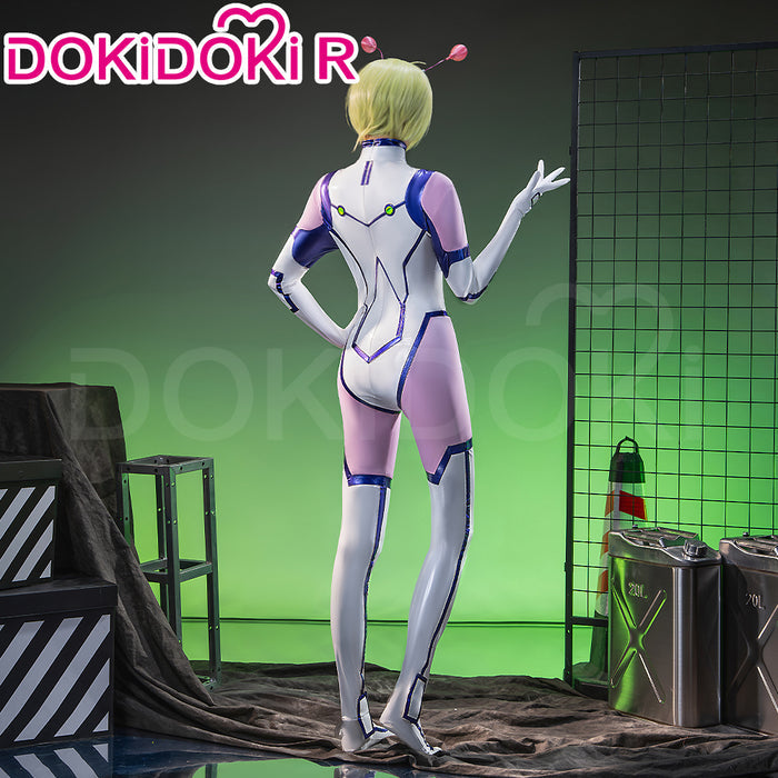 【Ready For Ship】【Glowing】【Size S-3XL】DokiDoki-R Anime Cosplay White Purple Costume Female Bodysuit JumpSuit