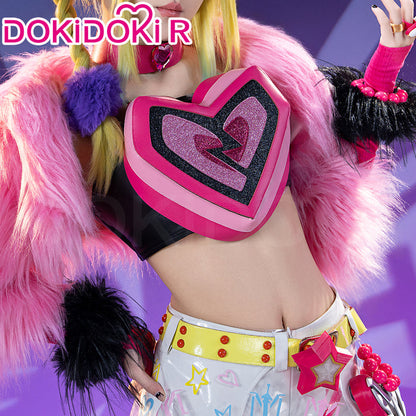 【Ready For Ship】【Glowing】【Size XS-3XL】Dokidoki-R Game Cosplay Costume Woman Tight-Fitting Millenia Might Cute Pink Headphone