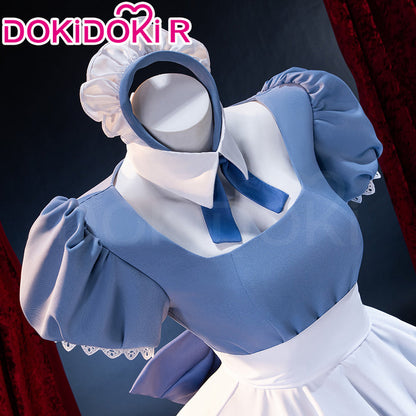 【Ready For Ship】【Last Batch】DokiDoki-R Anime Cosplay Costume Cute Blue White Dress Cafe In Sweets Paradise