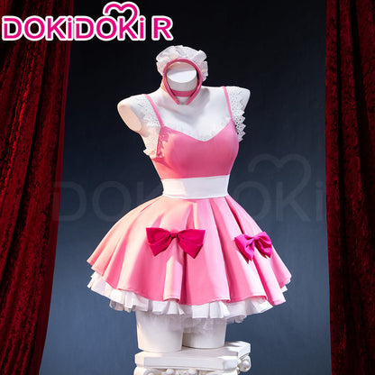 【Ready For Ship】【Last Batch】DokiDoki-R Anime Cosplay Costume Lace Pink Bow Dress Sweets Paradise Maid Outfit