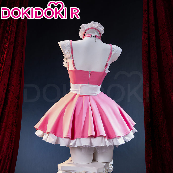 【Ready For Ship】【Last Batch】DokiDoki-R Anime Cosplay Costume Lace Pink Bow Dress Sweets Paradise Maid Outfit