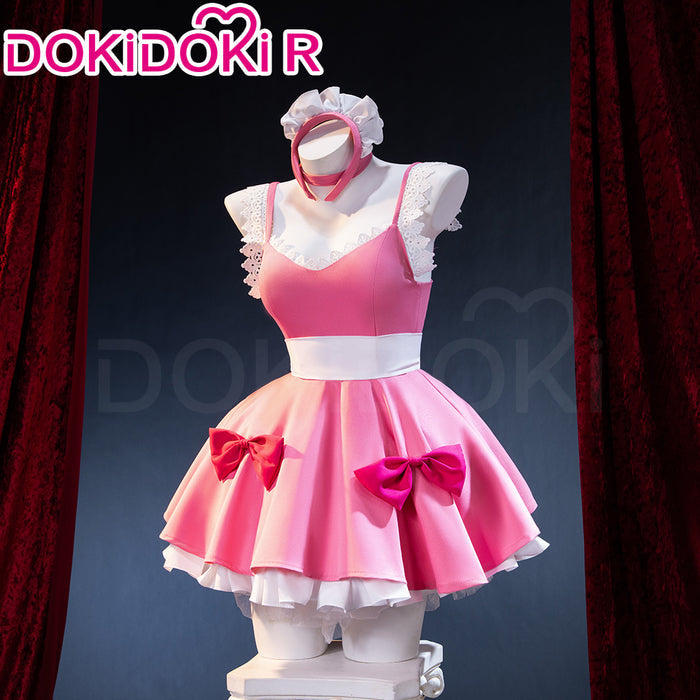 【Ready For Ship】【Last Batch】DokiDoki-R Anime Cosplay Costume Lace Pink Bow Dress Sweets Paradise Maid Outfit