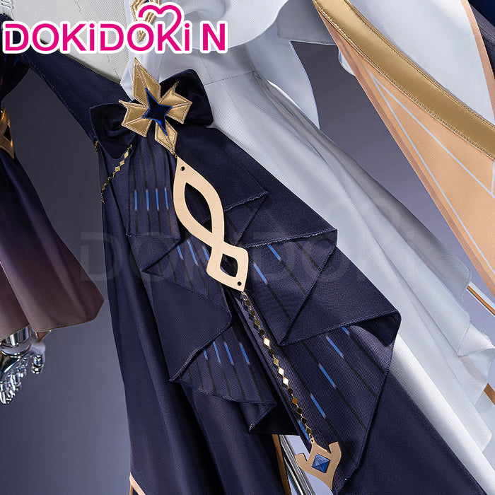 【Ready For Ship】【Size XS-3XL】DokiDoki-N Game Genshin Impact Cosplay Rhinedottir / Naberius Costume Gold “ R ” Song of the Welkin Moon