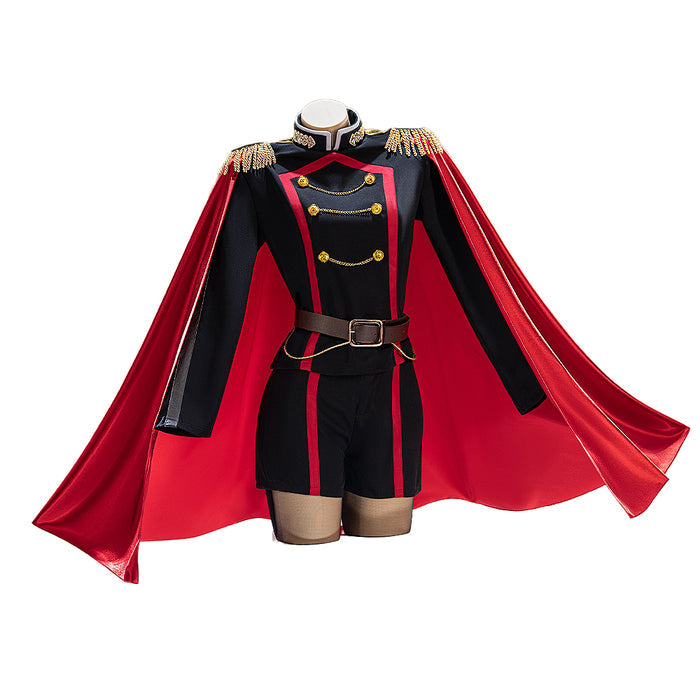 【Size S-2XL】DokiDoki-N Manga Anime Mato Seihei no Slave Cosplay Ren Yamashiro Costume With Cape