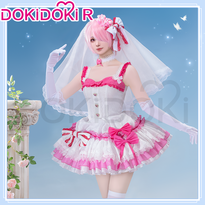 【Size S-2XL】DokiDoki-R Anime Cosplay Costume Light Blue / Pink / Purple Dress
