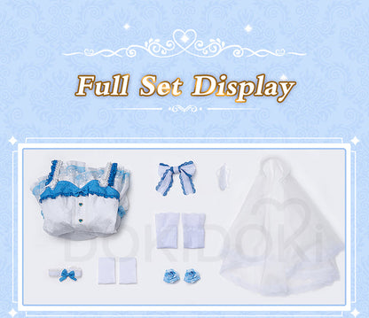 【Size S-2XL】DokiDoki-R Anime Cosplay Costume Light Blue / Pink / Purple Dress