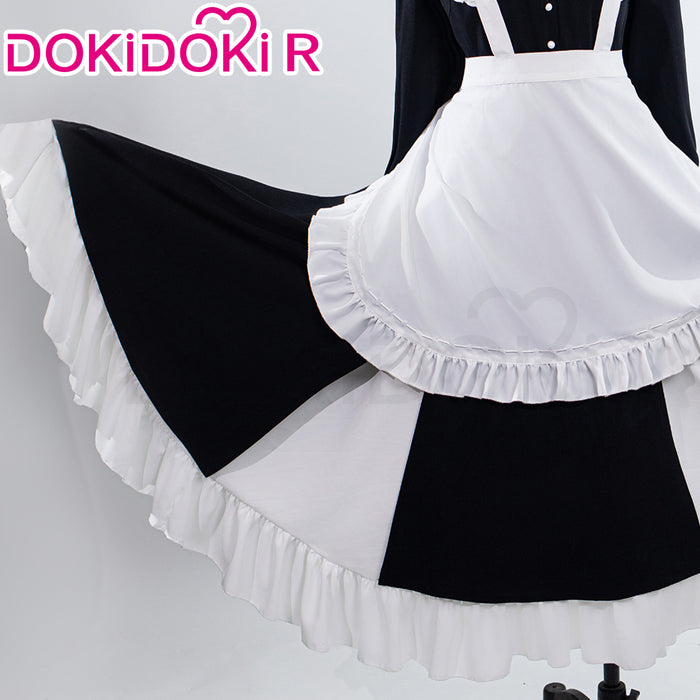 【Size S-2XL】DokiDoki-R Anime Cosplay Costume Maid Dress