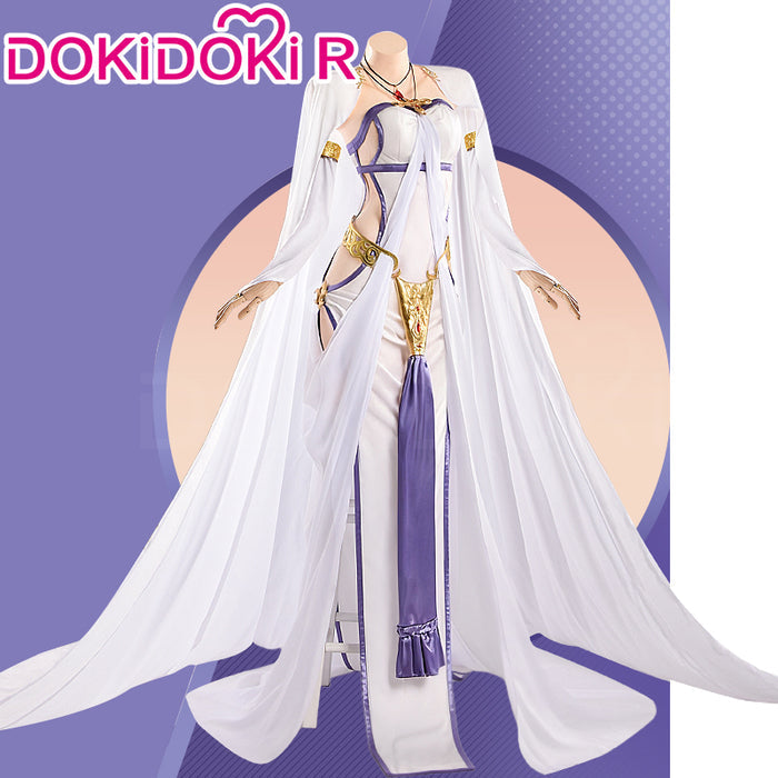 【Size S-2XL】DokiDoki-R Anime Manga Cosplay Nun Costume White Long Dress