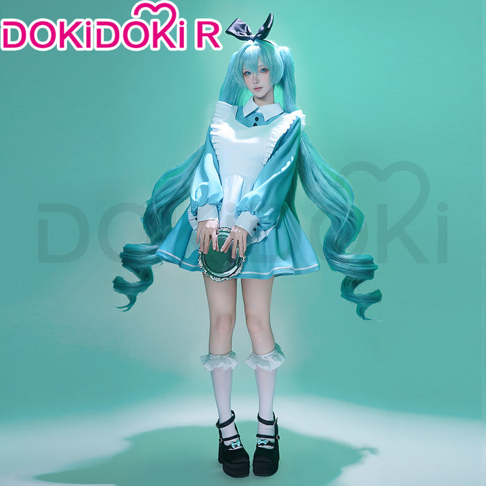 【Size S-2XL】DokiDoki-R Cosplay Maid Costume Blue White Wonderland Outfit