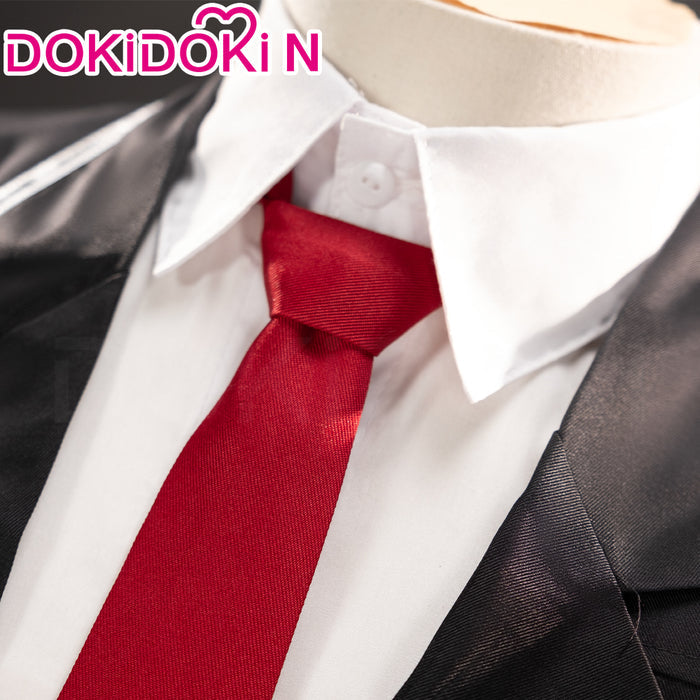 【Size S-2XL】DokiDoki-R Game Cosplay Costume Black Suit