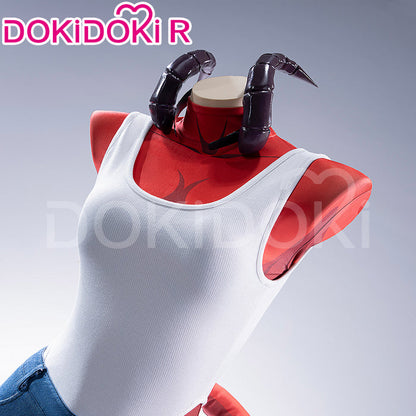 【Size S-2XL】DokiDoki-R Game Cosplay Costume Red Bodysuit Devil With Tail