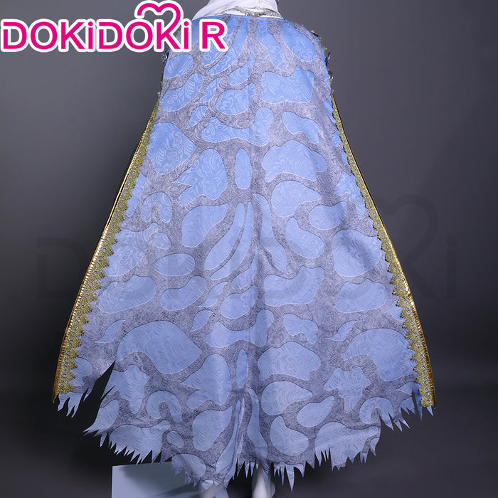 【Size S-2XL】DokiDoki-R Game Cosplay White Blue Dress Halloween