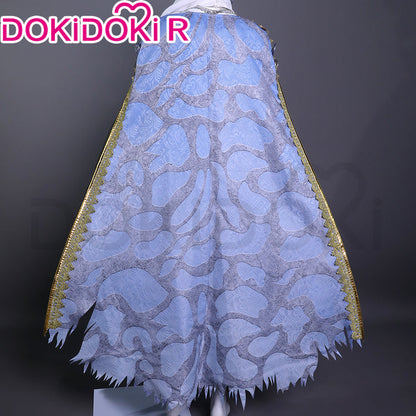 【Size S-2XL】DokiDoki-R Game Cosplay White Blue Dress Halloween