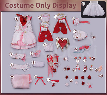【Size S-2XL】DokiDoki-R Game Honkai Impact 3rd Cosplay Elysia Costume Messenger of Love