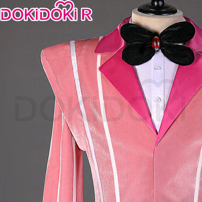【Size S-3XL】DokiDoki-R Anime Hell Hotel Cosplay Costume Demon Velvet Pink Suit 2nd Season