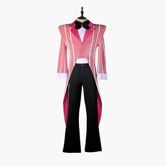 【Size S-3XL】DokiDoki-R Anime Hell Hotel Cosplay Costume Demon Velvet Pink Suit 2nd Season