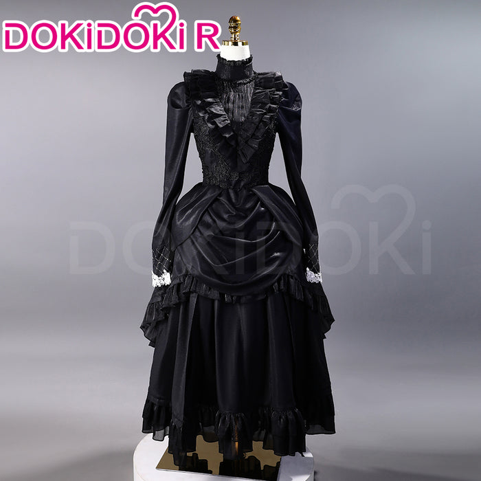 【Size S-3XL】DokiDoki-R Game Cosplay Black Dress Lolita Halloween