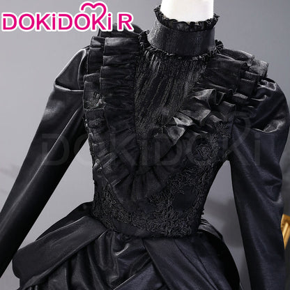【Size S-3XL】DokiDoki-R Game Cosplay Black Dress Lolita Halloween