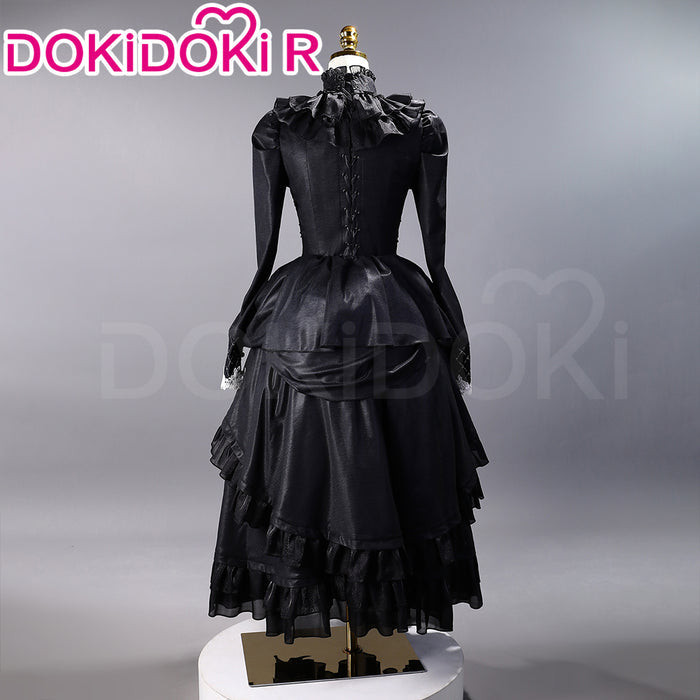 【Size S-3XL】DokiDoki-R Game Cosplay Black Dress Lolita Halloween