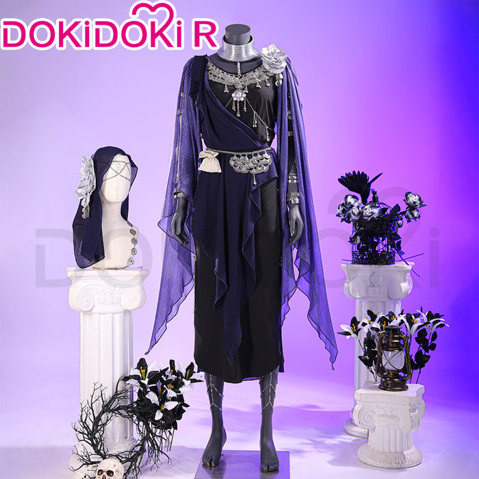 【Size S-3XL】DokiDoki-R Game Cosplay Black Purple Dress Halloween