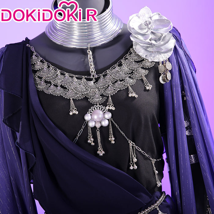 【Size S-3XL】DokiDoki-R Game Cosplay Black Purple Dress Halloween