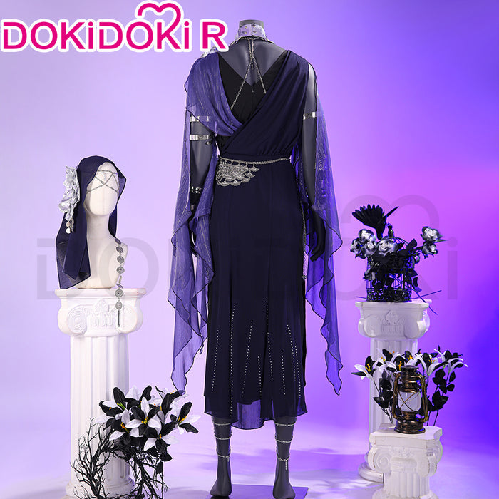 【Size S-3XL】DokiDoki-R Game Cosplay Black Purple Dress Halloween