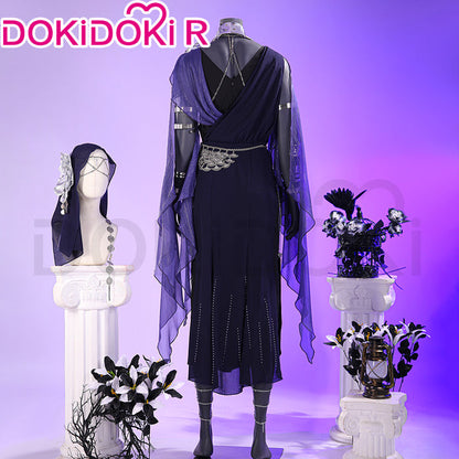 【Size S-3XL】DokiDoki-R Game Cosplay Black Purple Dress Halloween