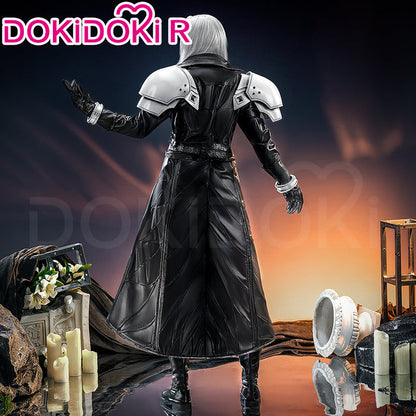 【Size S-3XL】DokiDoki-R Game Cosplay Sephiiroth Costume Adult Black / Shoulder Armor