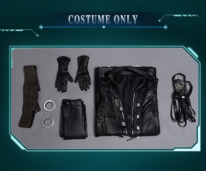 【Size S-3XL】DokiDoki-R Game Cosplay Sephiiroth Costume Adult Black / Shoulder Armor