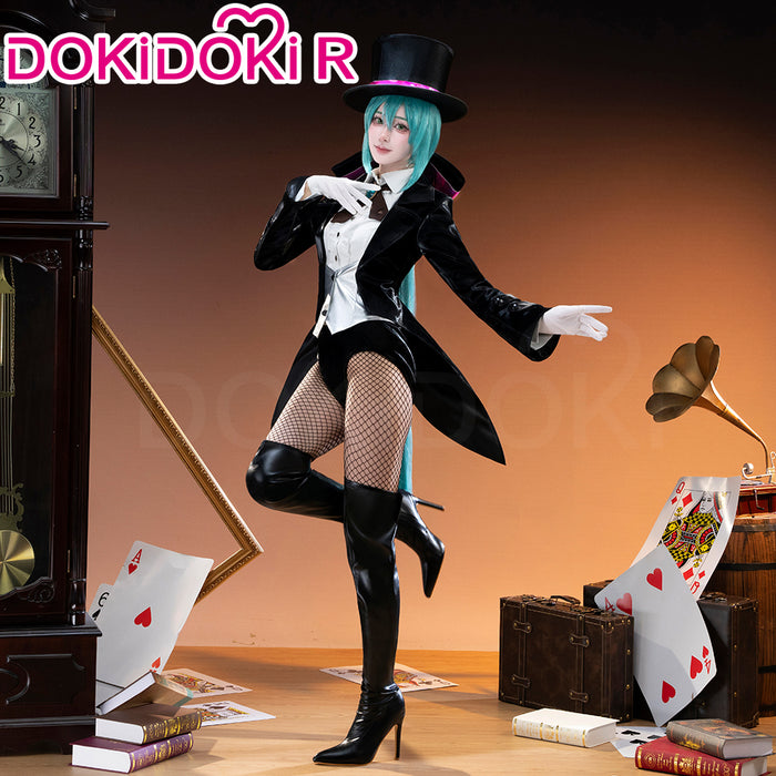 【Size S-3XL】DokiDoki-R VSINGER Cosplay Black Suit Costume Miracle Paint