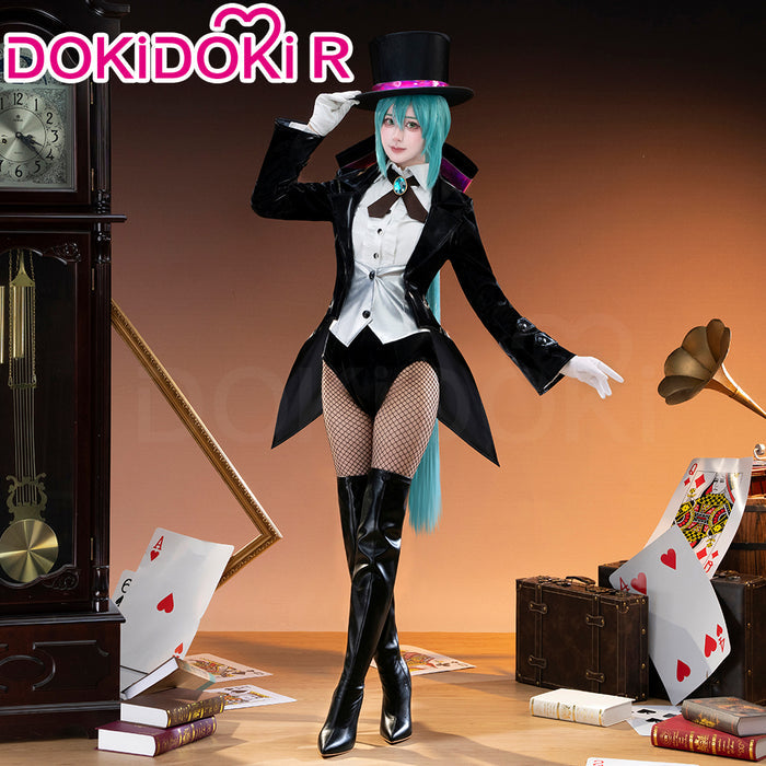 【Size S-3XL】DokiDoki-R VSINGER Cosplay Black Suit Costume Miracle Paint