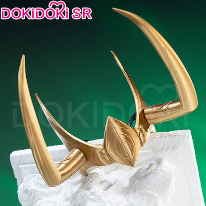 【Size S-3XL】Dokidoki-SR Game Cosplay Green Costume With Cloak / Horn Lady