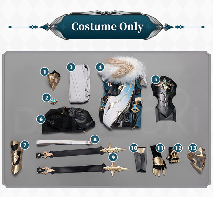 【Size S-3XL】DokiDoki-SR Game Genshin Impact Cosplay Varka Costume Song of the Welkin Moon Nod Krai