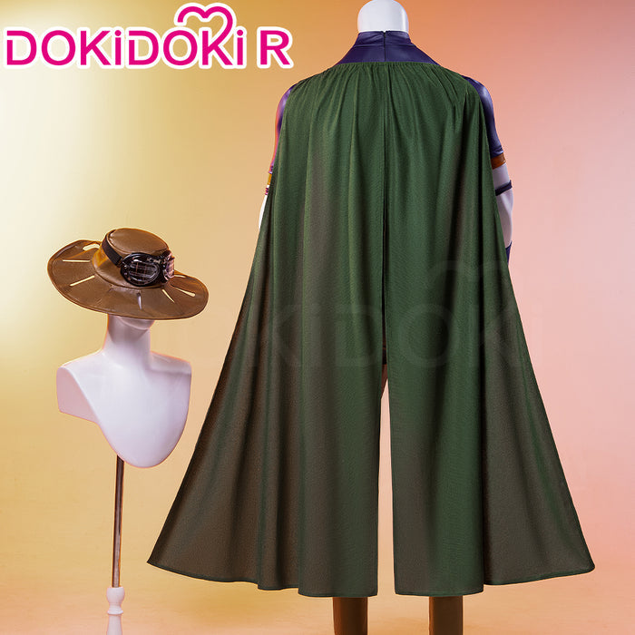 【Size XS-2XL】DokiDoki-R Anime Cosplay Costume Blue Top Brown Pants Green Cloak Suit