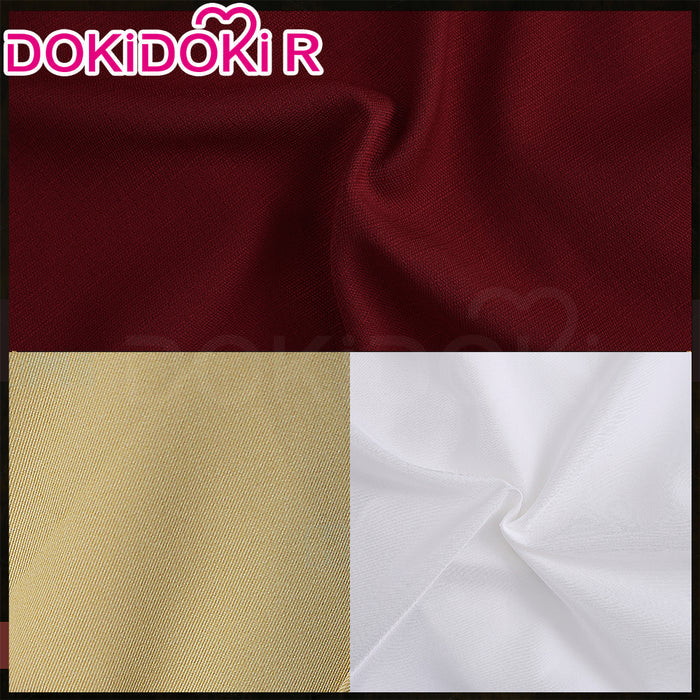 【Size XS-2XL】DokiDoki-R Anime Cosplay Costume Yellow White Inside With Red Haori