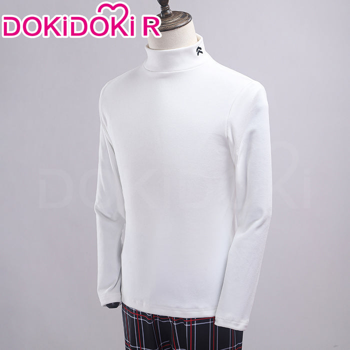 【Size XS-2XL】DokiDoki-R Anime Cosplay School Uniform Costume Black Suit Plaid Pants Casual Wear