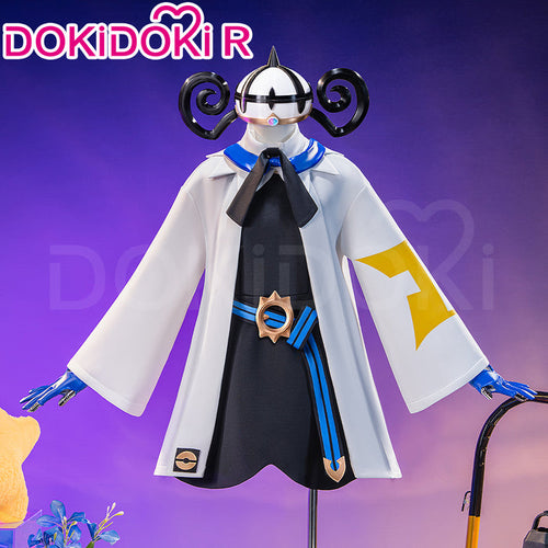 【Size XS-2XL】DokiDoki-R Game Cosplay Black White Cute Costume With Hat