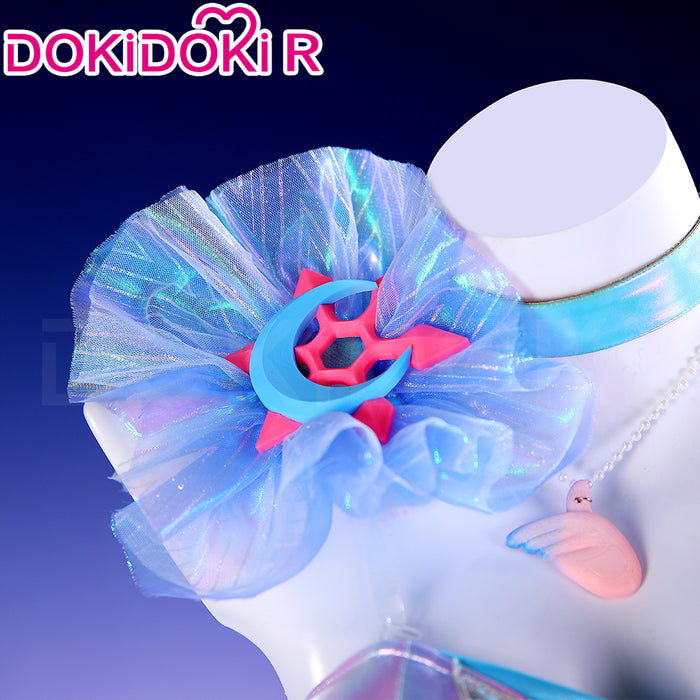 【Size XS-3XL】DokiDoki-R Cosplay Costume Silver Blue Pink Suit Disco Pop