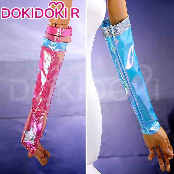 【Size XS-3XL】DokiDoki-R Cosplay Costume Silver Blue Pink Suit Disco Pop