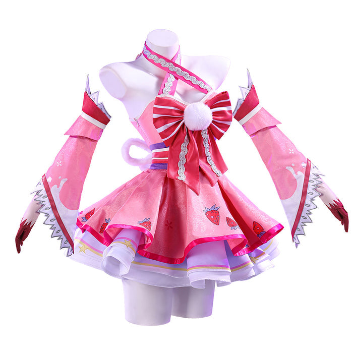 【Size XS-3XL】DokiDoki-R Cosplay Strawberry Costume Pink Dress Daring Daifuku