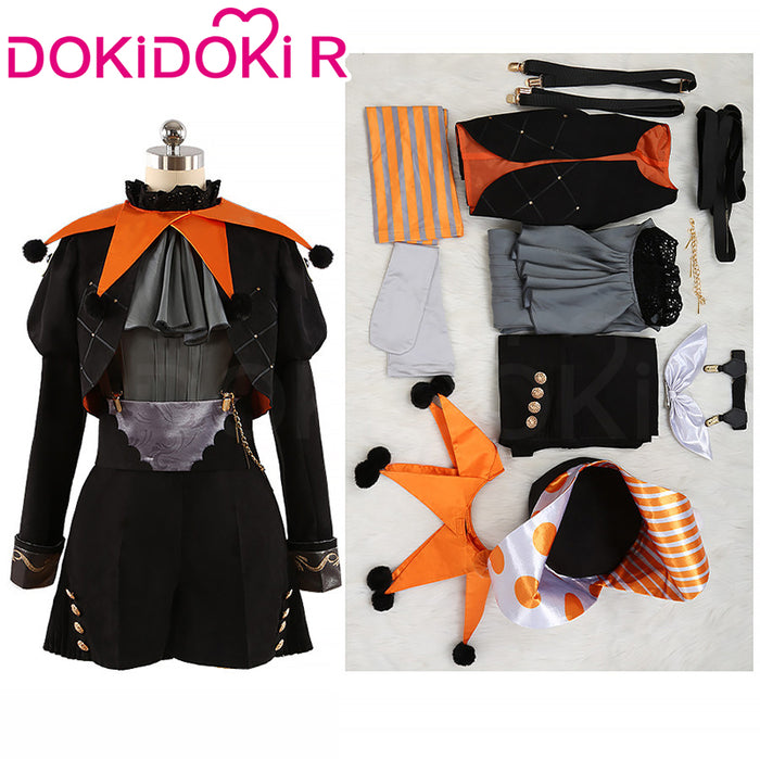 【Size XS-3XL】DokiDoki-R Game Cosplay Orange / Yellow Circus Costumes Circus Osaka Enjoy 2024