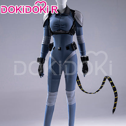 【Size XS-3XL】DokiDoki-R Manga Cosplay Costume Blue Black Bodysuit With Tail Cat Absolute