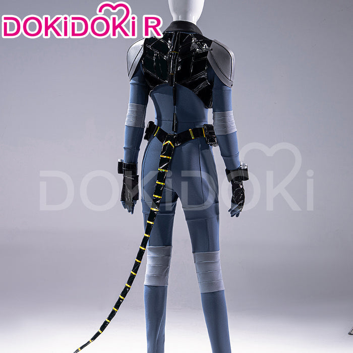 【Size XS-3XL】DokiDoki-R Manga Cosplay Costume Blue Black Bodysuit With Tail Cat Absolute