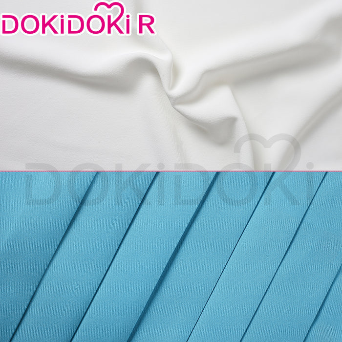 【Size XS-XL】DokiDoki-R Anime Cosmic Princess Kaguya! Cosplay Iroha Costume Blue White School Uniform JK