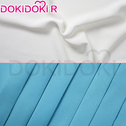 【Size XS-XL】DokiDoki-R Anime Cosmic Princess Kaguya! Cosplay Iroha Costume Blue White School Uniform JK