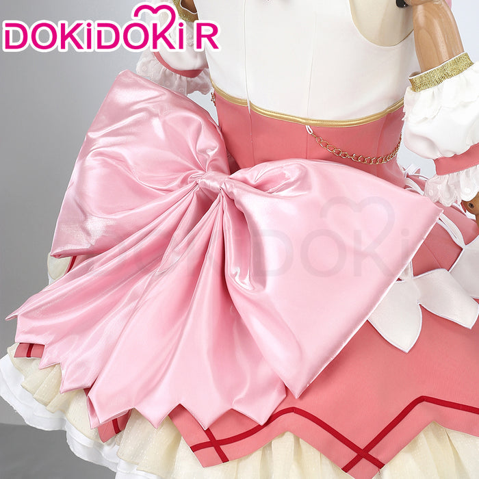 【Size XS-XL】DokiDoki-R Anime Cosplay White Pink Cute Dress Costume
