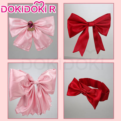 【Size XS-XL】DokiDoki-R Anime Cosplay White Pink Cute Dress Costume